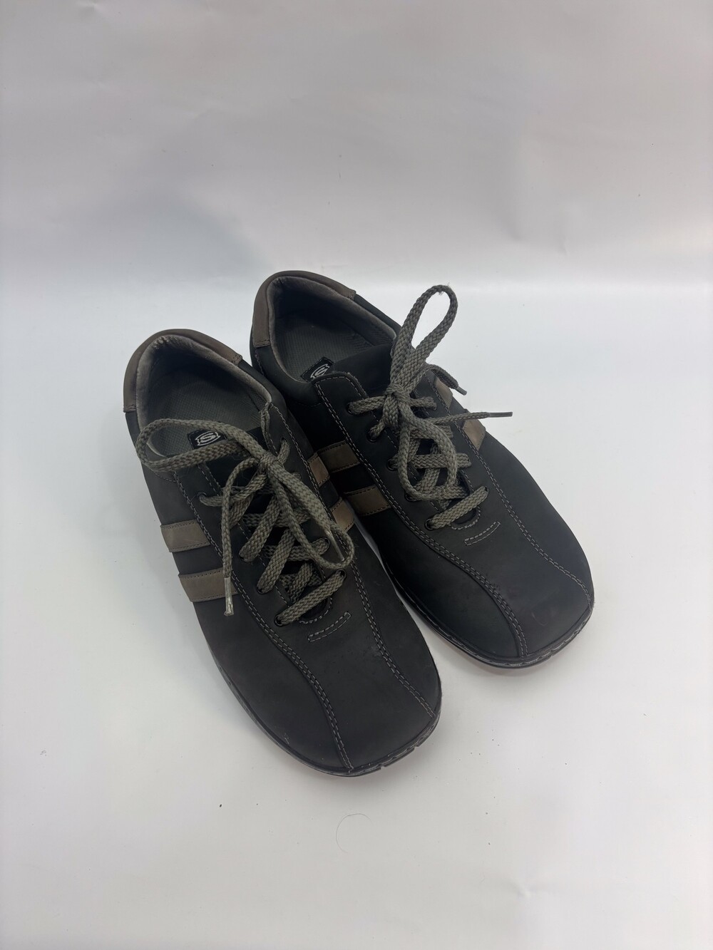 Skechers Casual Shoes Mens 10 Black Gray Lace Up